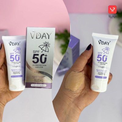 ضد آفتاب رنگی ویدی VDAY با spf50 کاملا گیاهی و معدنی حاوی آلوئه ورا